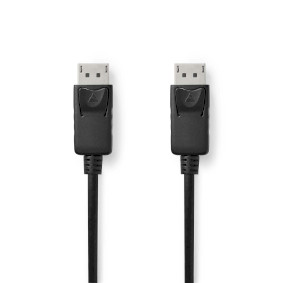 DisplayPort Cable | DisplayPort Male | DisplayPort Male | 8K@60Hz | Nickel Plated | 2.00 m | Round | PVC | Black | Polybag