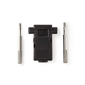 D-Sub Connector Hood | D-SUB 9-Pin | Neutral | Nickel Plated | PVC | Black | Box