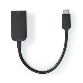 Adaptador USB-C™ | USB 3.2 Gen 1 | USB-C™ Macho | HDMI ™ hembra | 4K@60Hz | 0.20 m | Redondo | Niquelado | PVC | Negro | Bolsa Polybag