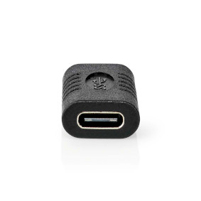 USB-C™ Adapter | USB 3.2 Gen 2 | USB-C™ Aljzat | USB-C™ Aljzat | 10 Gbps | Nikkelezett | Fekete | Műanyag Zacskó