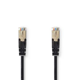 Cable de red CAT5e | SF/UTP | RJ45 macho | RJ45 macho | 1.50 m | Redondo | PVC | Negro | Sobre