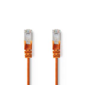 Síťový kabel CAT5e | SF / UTP | RJ45 Zástrčka | RJ45 Zástrčka | 1.50 m | Kulatý | PVC | Oranžová | Plastový Sáček