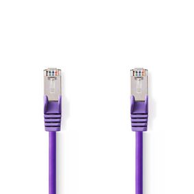 Câble réseau CAT5e | SF/UTP | RJ45 Male | RJ45 Male | 30.0 m | Rond | PVC | Violet | Sac en Plastique