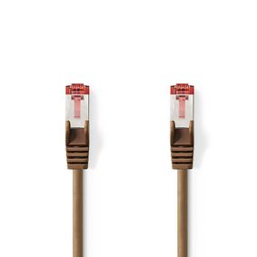 CAT6-kabel | RJ45 Male | RJ45 Male | S/FTP | 0.20 m | Rond | LSZH | Bruin | Polybag