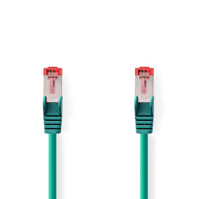Câble réseau CAT6 | RJ45 Male | RJ45 Male | S/FTP | 0.50 m | Rond | LSZH | Vert | Enveloppe