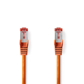 Kat 6 kabel | RJ45 Han | RJ45 Han | S/FTP | 0.15 m | Runde | LSZH | Orange | Konvolut