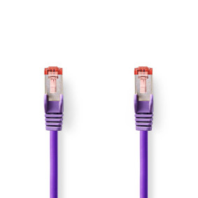 CAT6 Network Cable | RJ45 Male | RJ45 Male | S/FTP | 3.00 m | Round | LSZH | Violet | Polybag