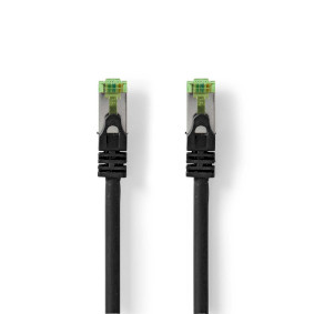 Cat 7 kabel | PiMF | RJ45 Han | RJ45 Han | 10.0 m | Snagless | Rund | LSZH | Sort | Plastpose
