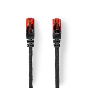 Cat 6 kabel | RJ45 hane | RJ45 hane | U/UTP | 50.0 m | Utomhus | Rund | PE | Svart | Kuvert