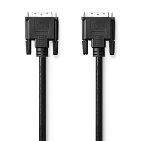 DVI-Kabel | DVI-D 24+1-Pin Stecker | DVI-D 24+1-Pin Stecker | 1080p | Vernickelt | 3.00 m | Gerade | PVC | Schwarz | Aufhänger