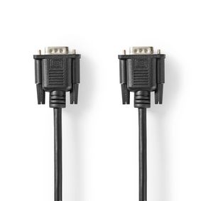 VGA-kabel | VGA Han | VGA Han | Nikkel belagt | Maksimum oppløsning: 1024x768 | 2.00 m | Rund | ABS | Sort | Stikkord