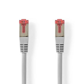 CAT6-Netzwerkkabel | RJ45 Stecker | RJ45 Stecker | S/FTP | 30.0 m | Rund | PVC | Grau | Aufhänger