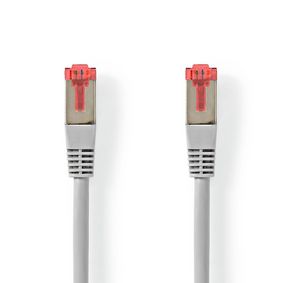 Síťový kabel CAT6 | RJ45 Zástrčka | RJ45 Zástrčka | S / FTP | 5.00 m | Kulatý | PVC | Šedá | Štítek