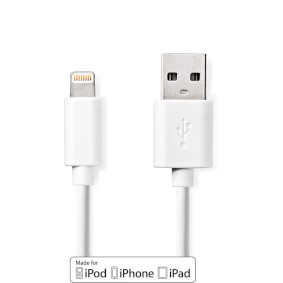 Lightning Kaapeli | USB  | Apple Lightning 8-Pin | USB-A Uros | 480