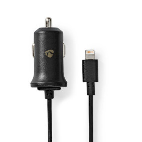 Biloplader | 12 W | 1x 2.4 A | Antal output: 1 | Lightning 8-Pin (Fixed) kabel | 1.00 m | Single Voltage Output