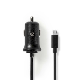 Car Charger | 1x 2.4 A | Number of outputs: 1 | Micro USB (Fixed) Cable | 1.00 m | 12 W | Single Voltage Output