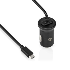 Car Charger | 12 W | 1x 2.4 A | Number of outputs: 1 | Micro USB (Fixed) Cable | 1.00 m | Single Voltage Output