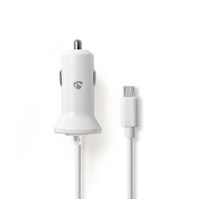 Car Charger | 12 W | 1x 2.4 A | Number of outputs: 1 | Micro USB (Fixed) Cable | 1.00 m | Single Voltage Output