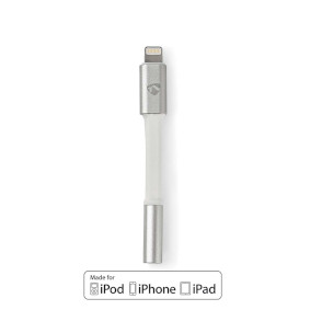 Adaptador | Lightning de Apple 8-pin | 3.5 mm hembra | Chapado en oro | 0.15 m | Redondo | Aluminio