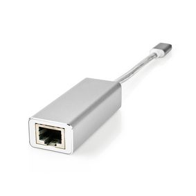 USB-Netzwerkadapter | USB 3.2 Gen 1 | 1 Gbps | USB-C™ Stecker | RJ45 Buchse | 0.20 m | Rund | Vergoldet | Verzinntes Kupfer | Silber | Verpackung mit Sichtfenster