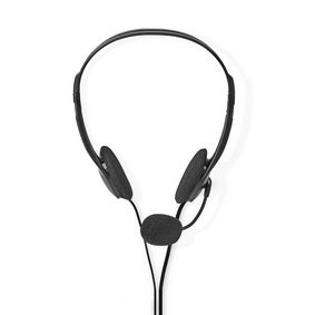 PC-headset | On-Ear-Kuulokkeet | Stereo | 2x 3.5 mm | Kokoontaitettava Mikrofoni | Musta