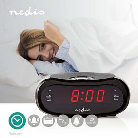 RADIOSVEGLIA Digital Alarm Clock Radio Radiosveglia digitale, LED da 0,6, FM, 20 stazioni preimpostate