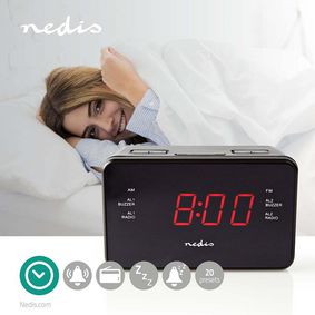 RADIOSVEGLIA Digital Alarm Clock Radio Radiosveglia digitale, LED da 0,6, FM, 20 stazioni preimpostate
