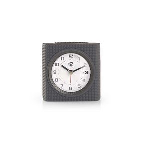Analogue Desk Alarm Clock | Snooze function | Backlight | Grey / White