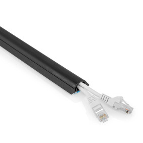 Kabel Ledelse | Kanal | 1 stk. | Maksimal kabeltykkelse: 12 mm | PVC | Sort