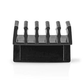 Kabelmanagement | Kabelclip | Click & Go | 2 Stuks | Aantal slots: 5 Sleuven | Maximale kabeldikte: 7.1 mm | Polypropylene | Zwart