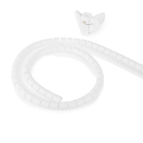 Cable Management | Spiral Sleeve | 1 pcs | Maximum cable thickness: 16 mm | PE | White