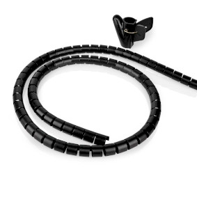 Kabel Management | Spiral ærme | 2.00 m | 1 stk. | Maksimal tykkelse på kabel: 22 mm | PE | Sort
