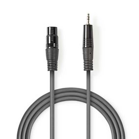 Balanced Audio Cable | XLR 3-Pin Male | 3.5 Mm Male | Nickel Plated | 1 ...