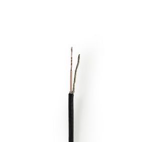 Câble coaxial en bobine | RG174 | 50 Ohm | Blindé simple | ECA | 100.0 m | Amadouer | PVC | Noir | Bobine