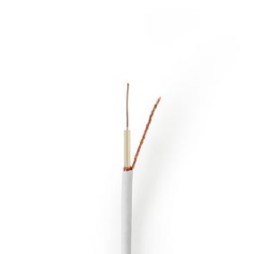 Tale Kabel på Snelle | Mini Coax | 75 Ohm | Singel Skjermet | ECA | 100.0 m | Koax | PVC | Hvit | Rull