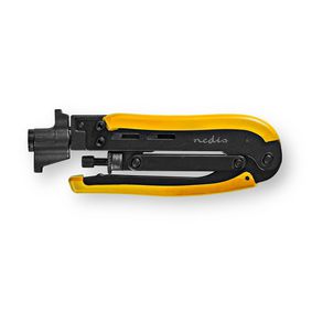 Antenna Cable Installation Tool | Crimp Plier Tool | Black / Yellow | ABS / Steel