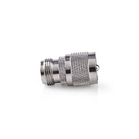 Satellite & Antenna Adapter | PL259 Male | N Female | Nickel Plated | 75 Ohm | Straight | Metal | Silver | 10 pcs | Envelope