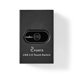 Commutateur USB | 2-Port port(s) | 1x USB A | 2x USB B Femelle | 480 Gbps | Métal | Noir