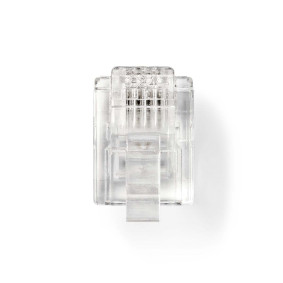 Connecteur Telecom | Type de connecteur: RJ11 | Droit | Placage: Plaqué or | PVC | Transparent