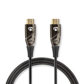 Câbe HDMI optique actif à haute vitesse avec Ethernet | HDMI™ Connecteur | HDMI™ Connecteur | 4K@60Hz | 18 Gbps | 100.0 m | Rond | PVC | Noir | Boîte