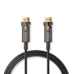 Aktivní Optický Ultra High Speed HDMI™ Kabel s Ethernetem | Konektor HDMI ™ | Konektor HDMI ™ | 8K@60Hz | 48 Gbps | 100.0 m | Kulatý | PVC | Černá | Dárkový Box