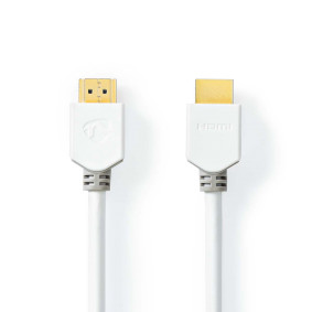 Câble HDMI Haute Vitesse avec ethernet | HDMI™ Connecteur | HDMI™ Connecteur | 4K@60Hz | 18 Gbps | 1.50 m | Rond | PVC | Blanc | Boîte