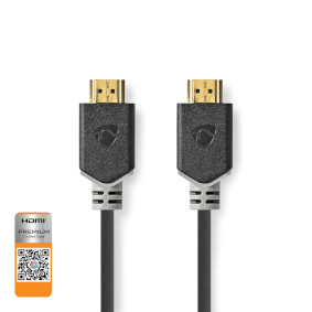 Premium Câble HDMI haute vitesse avec ethernet | HDMI™ Connecteur | HDMI™ Connecteur | 4K@60Hz | 18 Gbps | 5.00 m | Rond | PVC | Anthracite | Boîte