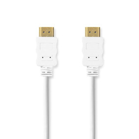 Câble HDMI Haute Vitesse avec ethernet | HDMI™ Connecteur | HDMI™ Connecteur | 4K@30Hz | ARC | 10.2 Gbps | 2.00 m | Rond | PVC | Blanc | Boîte