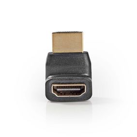 HDMI™ -Adapter | HDMI™ Stecker | HDMI™ Buchse | Vergoldet | 270° abgewinkelt | ABS | Schwarz | 1 Stück | Box