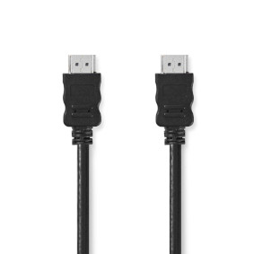 Câble HDMI Haute Vitesse avec ethernet | HDMI™ Connecteur | HDMI™ Connecteur | 4K@30Hz | ARC | 10.2 Gbps | 5.00 m | Rond | PVC | Noir | Label