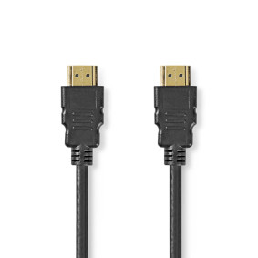 Premium High Speed ​​HDMI ™ kabel med Ethernet | HDMI ™ -kontakt | HDMI ™ -kontakt | 4K@60Hz | 18 Gbps | 0.50 m | Rund | PVC | Sort | Label