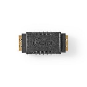 HDMI™-Adapter | HDMI™ Female | HDMI™ Female | Verguld | Recht | ABS | Zwart | 1 Stuks | Polybag