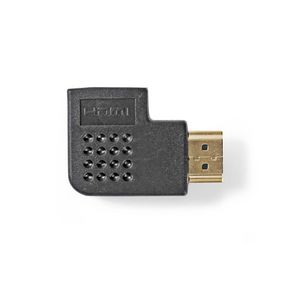 HDMI™ Adapter | HDMI™ Connector | HDMI™ Female | Gold Plated | Angled Right | ABS | Black | 1 pcs | Polybag