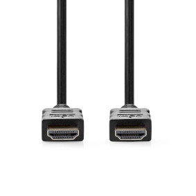 Speed HDMI™ Cable with Ethernet | HDMI™ Connector | HDMI™ Connector | 4K@30Hz | ARC | 10.2 Gbps | m | Round | PVC Black | Tag
